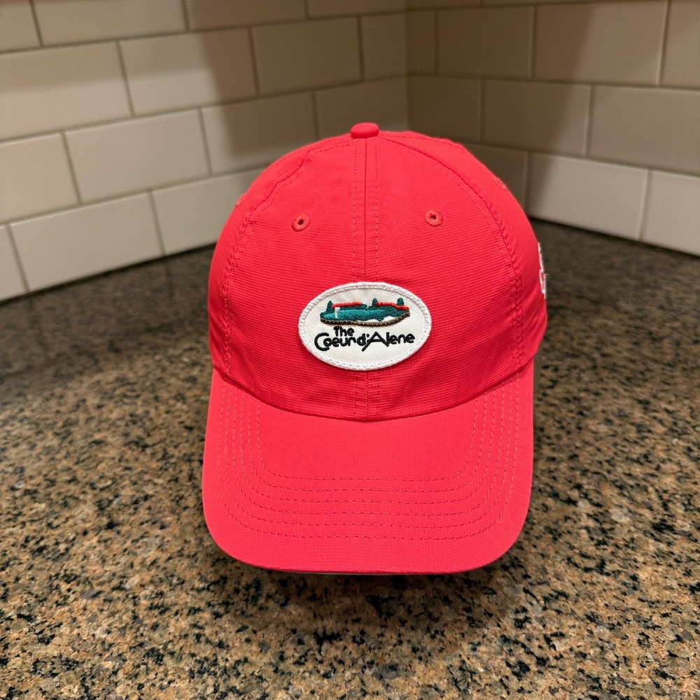 Coeur d'Alene Imperial L210P Golf Hat Men Small Fit Red Polyester